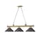 Z-Lite Cordon 3 Light Billiard, Rubbed Brass & Bronze 2306-3RB-BRZ15 - alternate 2